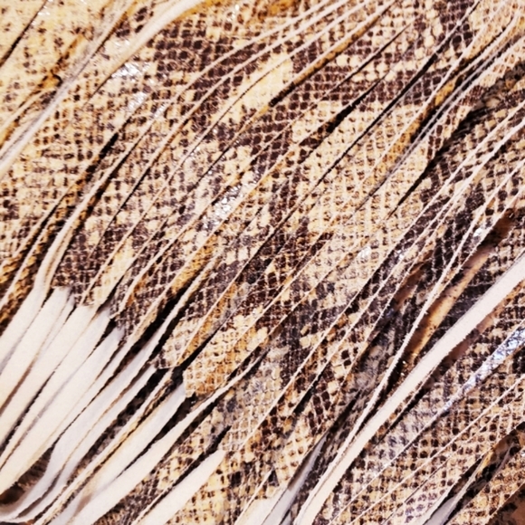 Camila Alves MUXO Snakeskin Fringe Leather Handbag EUC - Picture 4 of 10